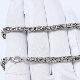 Серебряная цепь плетение Византийская ЮЗ Корона КС-King 3 КС-King 3 фото